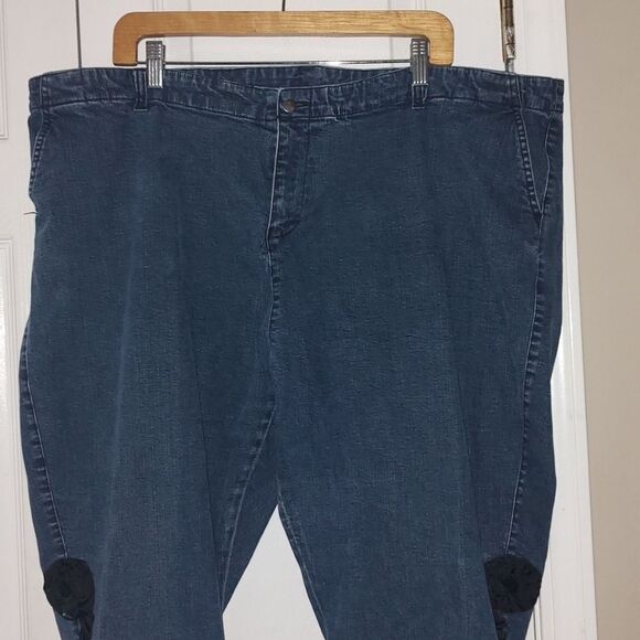 Pamela McCoy Collection stretch side embellished bell bottom jeans Sz 3X - Picture 3 of 6